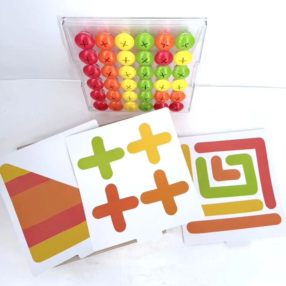Lovevery Mosaic Button Board Toy Companion Play Kit 22 23 24 Months 3 Cards